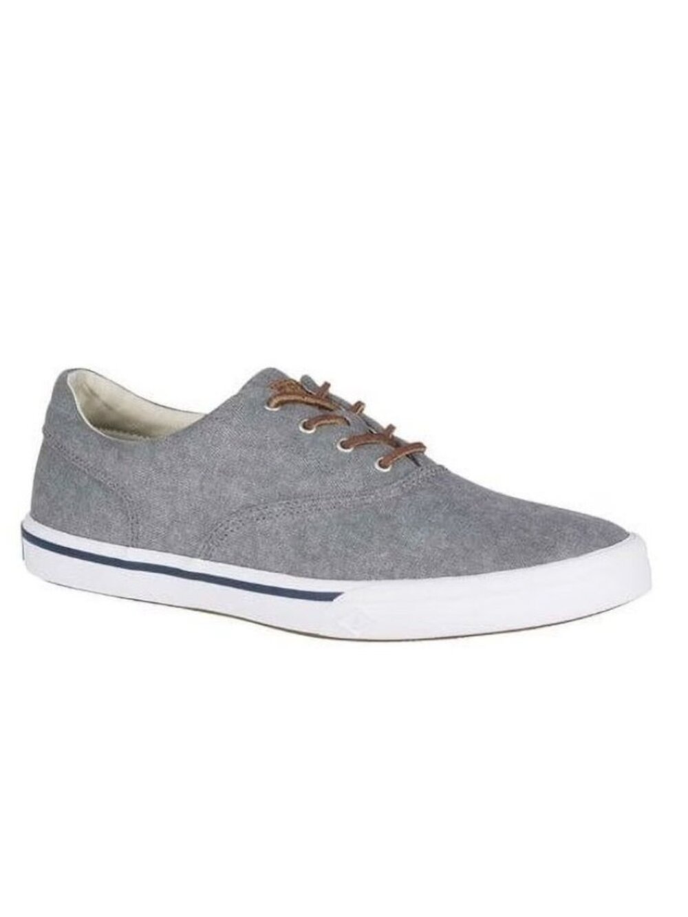 Sperry Mens Striper II CVO Canvas Grey Nautical Casual Sneakers Size 7.5 NEW